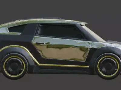 Cyber Concept SUV 3D Model Low-poly 3D model by Choco-Bear