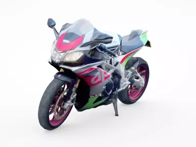 2017 Aprilia RSV4 RF Low-poly 3D model