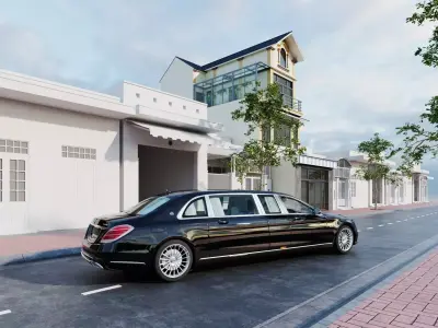 Mercedes Benz S650Pullman Maybach 3D print model