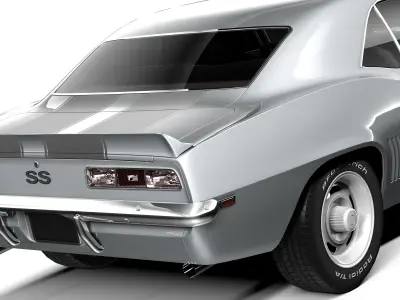 Chevrolet Camaro SS 1969 Lowpoly 3D model