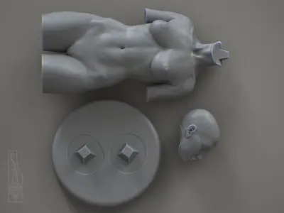 Female Torso - 3DPrintable model 3D print model