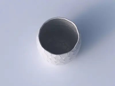 Bowl cylindrical with organic cells 3D print model