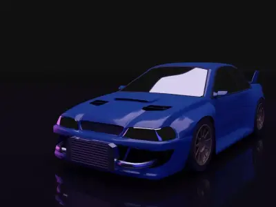 Subaru Impreza WRX STI 22B Low-poly 3D model