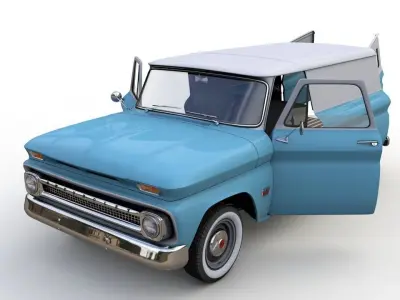 CHEVY C10 PANEL TRUCK 1966 3D model