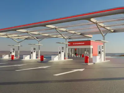 Electric Vehicle Charging Station 2  3D model