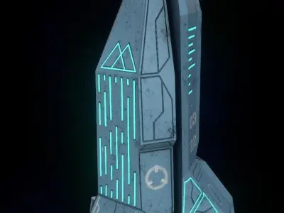 Sci-fi towers pack Low-poly 3D model