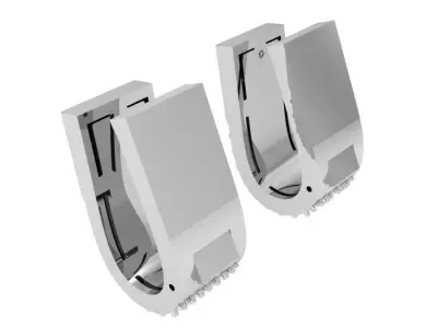 Diamond English Lock Earring 3361 3D print model