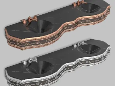 Classic Wash Basin 11 3D model