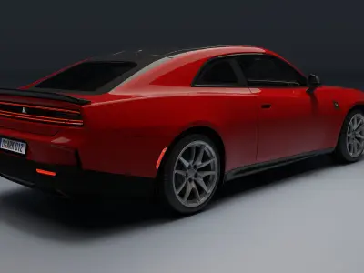 Dodge Charger Daytona 2025 Low-poly 3D model