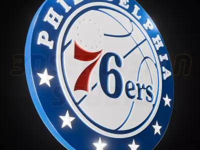 Philadelphia 7ers logo - Cinematic - 3D print 3D model