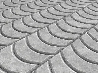 Paving concrete Flag shape 3D model