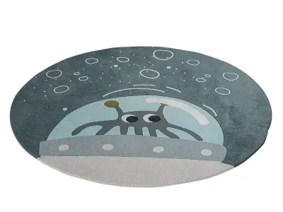 Set of Circu space theme carpets 3D model