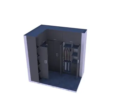 L Shape Wardrobe Design 3D print model