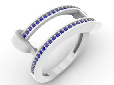 Jewelry Diamond Ring Model RG19 Free 3D print model