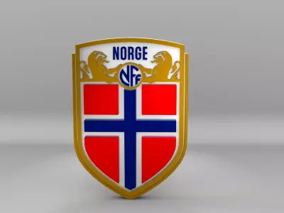 Norway National Soccer Team Logo 3D model