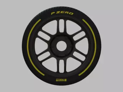 Miniature Enkei RPT1 Rim and Tire - 3D Print - No Textures 3D print model