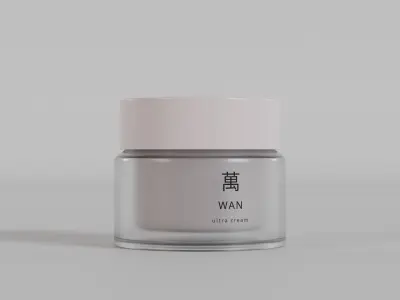 Beauty cosmetic cream product container Low-poly 3D model