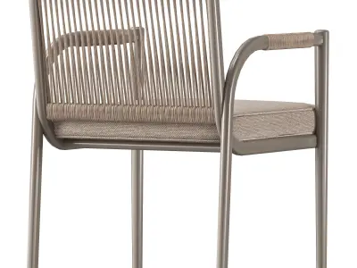 black garden soe chair 3D model