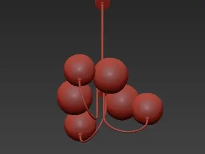 Pelle Gooseneck Chandelier 3D model