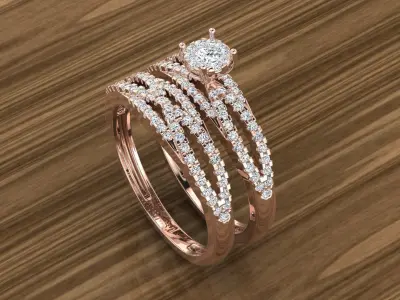 Diamond Jewelry Ring 3D print model