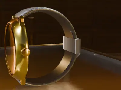 luxury watch Low-poly 3D model