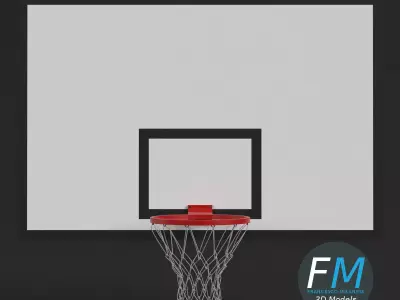 Basketball backboard 3D model