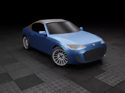 Low Poly Modern Generic 2010s Coupe Low-poly 3D model