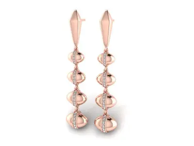 Tazzarine Diamond Earring Model 2 3D print model