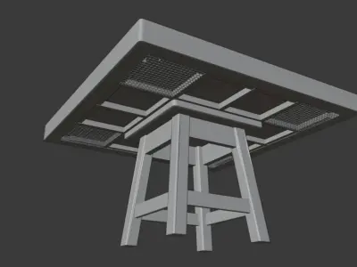 Carrom Board and Stool 3D Model Free Download Free 3D model