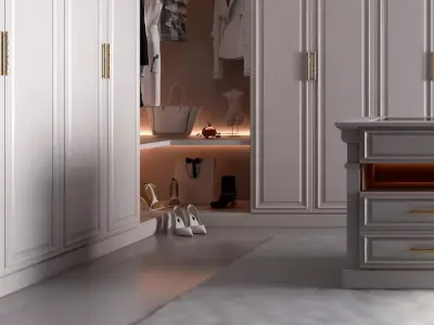 Cloakroom Dressing room 05 3D model