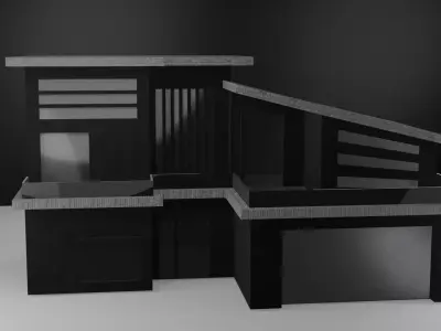 Modern Minimalist House - 3D Architectural Model Low-poly 3D model