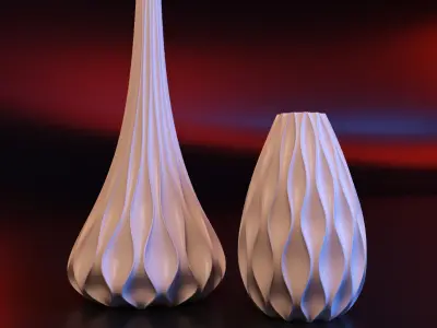 Vase ocean wave 3D print model
