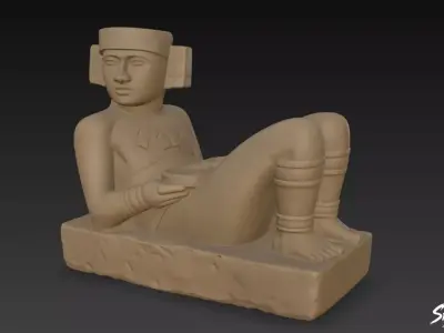 Chac Mool Statue Low-poly 3D model