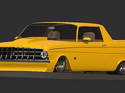 Custom 65 Ranchero - High Poly 3D model