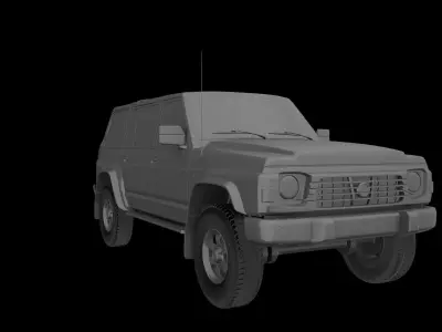 Nissan Patrol MK4 Y60 1987 Low-poly 3D model