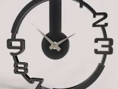 3D Wall Clock  Modern Minimalist Design 3D model