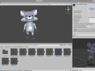 High-Quality 3D Cute Ratel - Animated for Games Low-poly 3D model