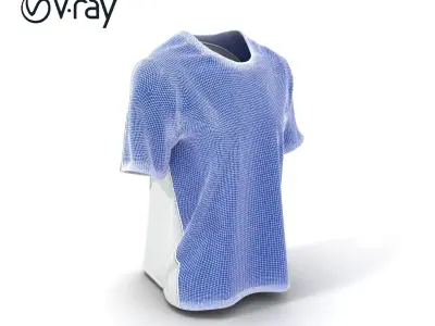 White TShirt D Model Pack for Animation and Games Low-poly 3D model