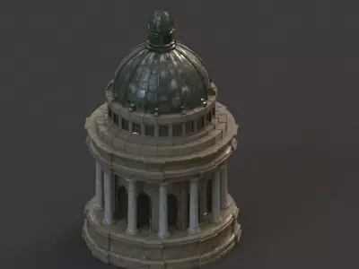 dome 02 Low-poly 3D model