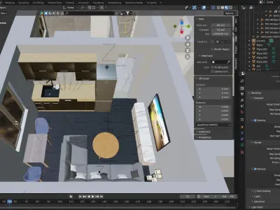Small apartment Free 3D model