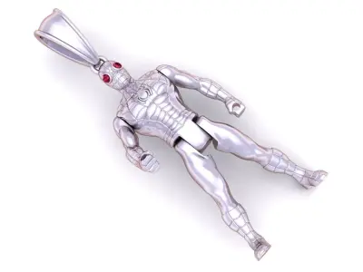 gold superhero pendant 3D printable model  3D print model