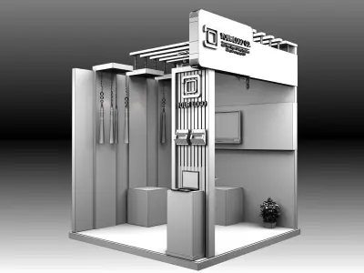 Booth Exhibition Stand a523b  3D model