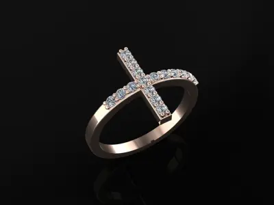 Cross Ring 3D print model shop