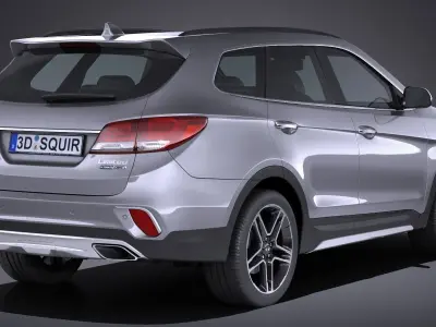 Hyundai Santa Fe 2017 3D model