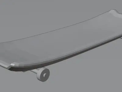 Skateboard with wheels 3D model
