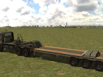 JGSDF type 73 extra-large type semitrailer 3D model