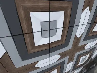 3d wall panel Low-poly 3D model shop