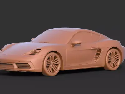Porsche 718 Cayman 3D print model