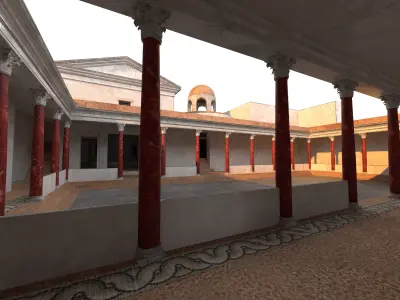 Maison de la Rotonde  Carthage Hill of the Odeon Low-poly 3D model
