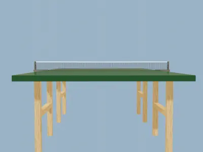 Tennis table Low-poly 3D model